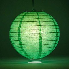 Quasimoon PaperLanternStore Decorative Paper Lantern – (Single, 14-Inch, Emer…