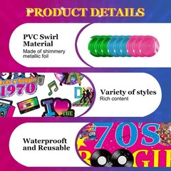 48Pcs 70’s Disco Party Decorations Hanging Swirls-No DIY, Let’s Boogie Disco Han