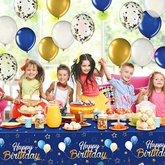 Birthday Party Decorations 56 Pcs Happy Birthday Navy Blue and Gold