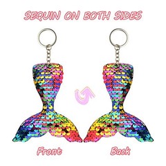 20 PCS Glitter Mermaid Tail Keychains for DIY Projects and Crafts, Mermaid