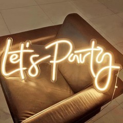 LED Neon Sign Let´s Party Sign Size- 23X10inches Gift & Party LED Signs