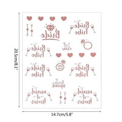 Bachelorette Party Decorations Bride To Be Sash Veil Tiara Temporary Tattoo Set