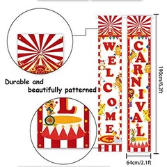 Welcome Carnival Circus Yard Sign Door Banner Carnival Theme Birthday Party
