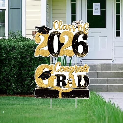 Graduation Decorations 2026, Large Size Graduation Yard Signs Class of 2026,
