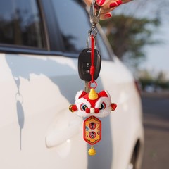 Chinese Lion Dance Keychain Spring Festival Hanging Decor Sturdy Cartoon