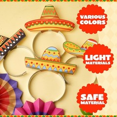 24 Pcs Cinco De Mayo Sombrero Headbands for Mexican Themed Fiesta Party Party