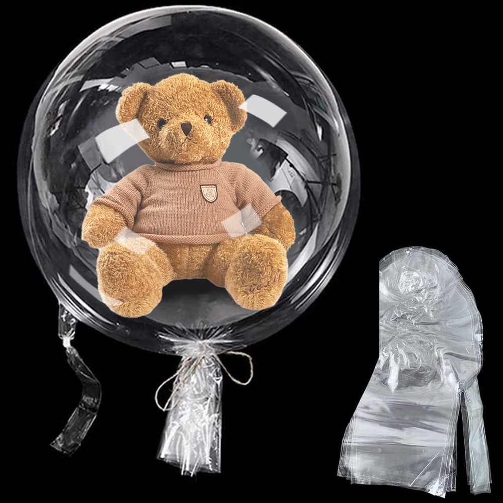 10Pcs Pre Stretched Extra Wide Mouth BoBo Balloons, 30 Inch Large Clear Stuff…