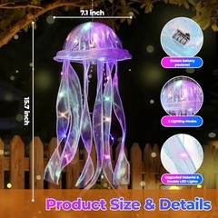 Jellyfish Decor, 10 Pcs Jellyfish Lanterns – Yellow, Pink, Purple, Blue, Green
