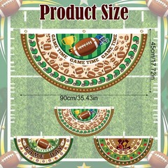 6pcs Football Buntings, Polyester Rugby Fan-Shaped Bunting Flags Banner Game …