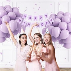 Balloons 12 inch, Pastel Purple Latex Balloons 50pcs Party Balloon Light Purple