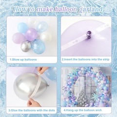 Ice Snow Birthday Party Decorations, 159 PCS Snowflake Balloon Garland Arch K…