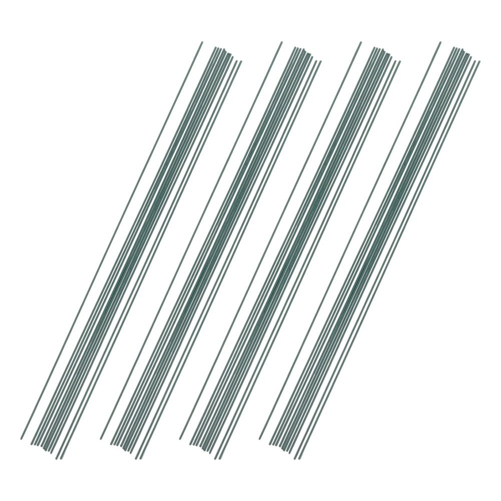 180 Pcs Floral Wire Stems 40 cm Green Iron Wire for Crafting Flower Arrangements