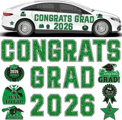 Graduation Car Decorations Magnets, 22Pcs Class of 2026 Grad Decor Car Magnetic