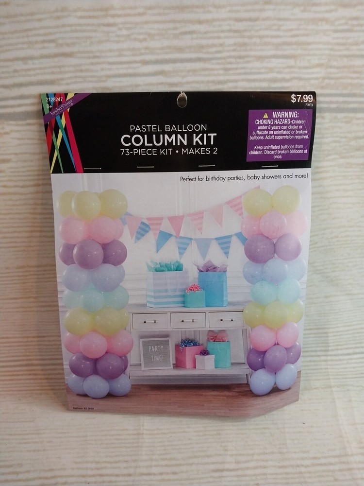 Pastel Balloon Column Kit 73 pc Party Decorations Baby Shower Birthday Bridal