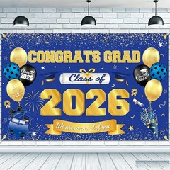Class of 2026 Congrats Grad Prom Backdrop Party Photo Background Banner Decor