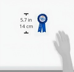 Birthday Boy Blue Fabric Award Ribbon Badge Party Supply