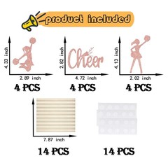 12 PCS Rose Gold Cheerleading Centerpiece Sticks Theme Birthday Party Decor