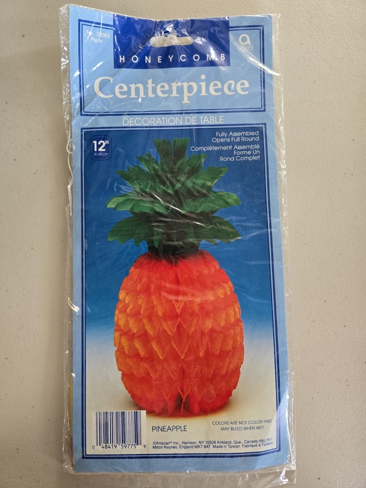 Pineapple Honeycomb Party Decoration Tropical Hawaiian Luau Table Centrepiece