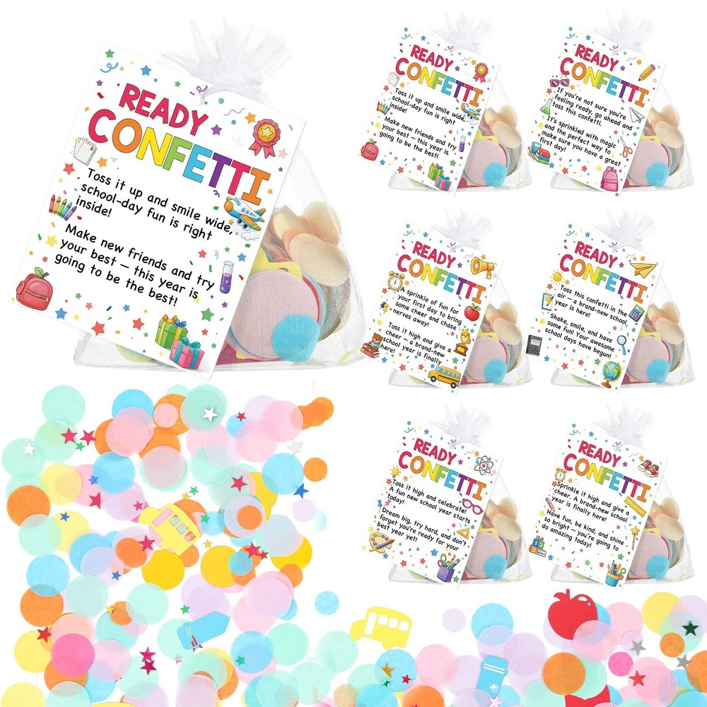 36 Sets Confetti Back to Confetti with Card Kindergarten Party Favors Scatter…