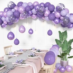 72Pcs Purple Balloons Set, Lavender Latex Balloon with 12inch Pearl Metallic …
