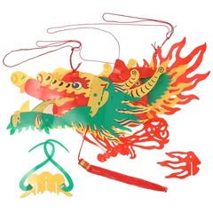 4.92 Feet 3D Chinese New Year Dragon Decorations Hanging Paper Dragons Garland L