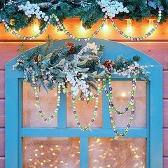 16 ft Christmas Beaded Conch Garland Ocean Themed Beach Garland Decorations
