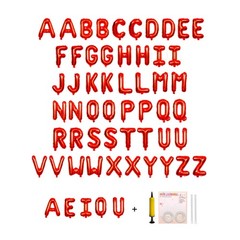 58 PCS Letter Balloons Alphabet Letters 2 Sets A- Z & 1 Sets AEIOU 16 – Inch …