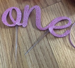 First Birthday Girl Crown Party Decor One Baby’s 1st Cake Topper Headband Lot