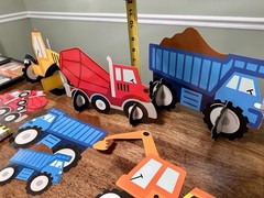 Large Bundle of Construction Theme Room Decor/Party Decorations (Framed Art, Woo