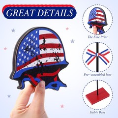 4 Pcs Veterans Day Table Decorations Thank You Veterans Standing Wooden Cente…