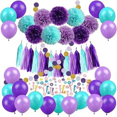 Purple Birthday Party Decorations for Birthday Wedding Party Supplies Decoration