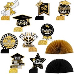 Graduation Honeycomb Table Decoration Set for Party Supplies and Desktop Decor