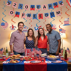 250 Anniversary Party Decorations – 10 Pcs 250 Years of Freedom Banner Hanging S