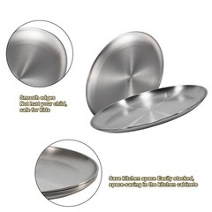 Sumerflos 304 (18/8) Stainless Steel Dinner Plates, 10″ Round 10-INCH, Silver