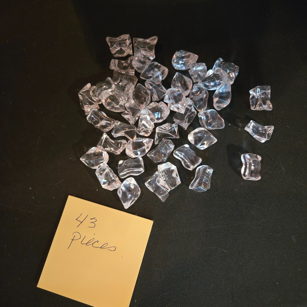 Clear Acrylic Ice Cubes Rocks Crystals Gems Vase Filler Decoration 43 Pieces