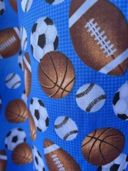 81” x 132” Blue TABLECLOTH Ball Print for Kids Child Baby Fun Birthday Party