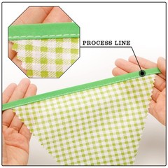 39Ft Triangle Bunting Banner, Green Blue Cotton Pennant Banner, 42pcs Reusabl…