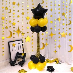Gold Star Moon Party Decorations Gold Circle Dot Garland Crescent and Twinkle…