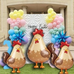 5 Pcs Chick Balloons Set – Farm Chicken Shaped Balloons for Spring Farm Anima…
