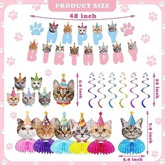 Cat Birthday Party Supplies Cat Birthday Party Decorations, Cat Cute Cat Style