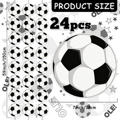 Soccer Theme Birthday Party Decorations with 24 Count Banners for All Occasions
