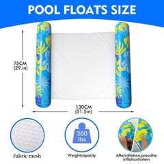 Inflatable Pool Floats Adult，5 Pack Multi-Purpose Pool Float Water Hammock，Po…