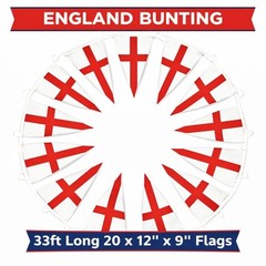 1/100 Packs 10 Metre 20 XL Flags England World Cup Bunting 2026 Speedy Delivery