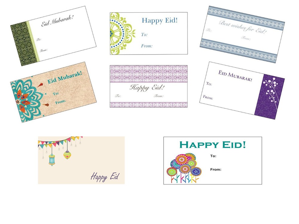 Eid Ramadan Gift Tags Random Design Assortment 10-Pack