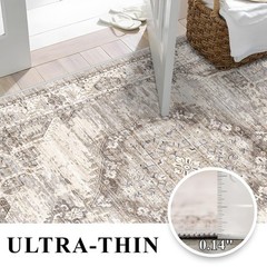 Washable Area Rugs 3×5 Entryway: Soft Low Pile Mat Machine Washable Indoor Do…
