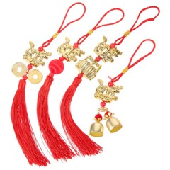 4PCS Chinese Style Tassel Dragon Pendant Dragon Lucky Pendant for Hanging