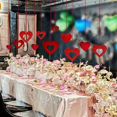 40 PCS Valentines Day Decorations Glitter Red Heart Hanging Swirls Ceiling