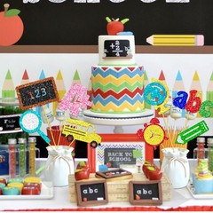 16 PCS Back To School Party Centerpiece Sticks Glitter Table Decorations Fun