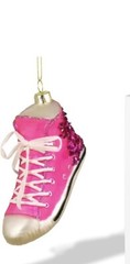 Retro Converse Shoe Glass Ornament Mens Womens Kids Adult 70s 80s Pink Barbie