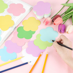 108 pcs Spring Flowers Paper Cutouts,Assorted Color Cut Outs Double Printed with